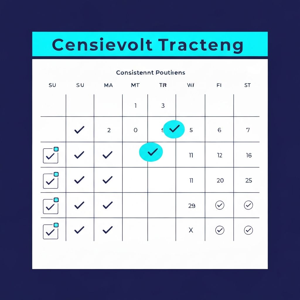 Calendar grid showing consistent daily patterns