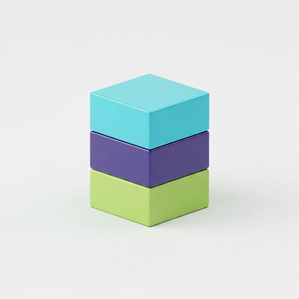 Three stacked blocks representing layered habit associations